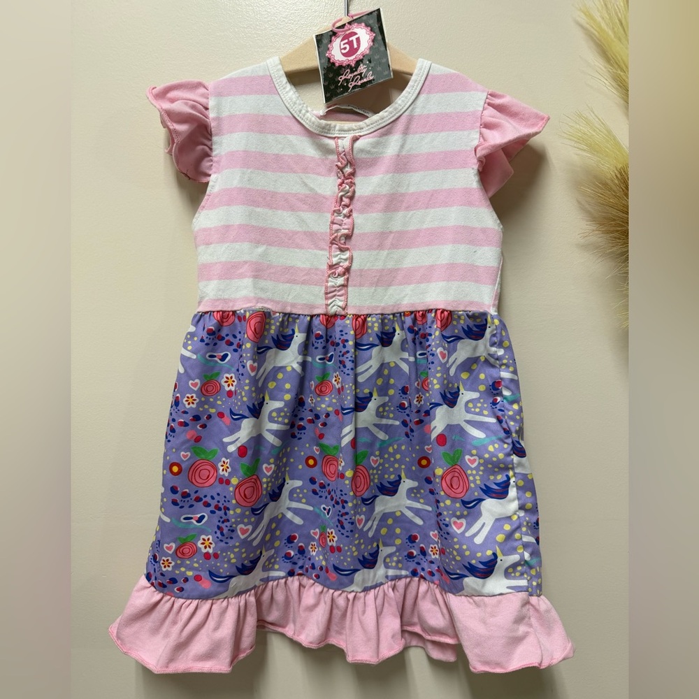 Charming Pink and Purple Kids Dress